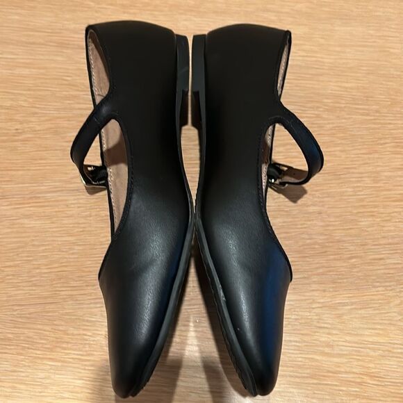 Vintage Black Square Toe ballet Mary Jane’s shoes women’s size 8 - Picture 5 of 9